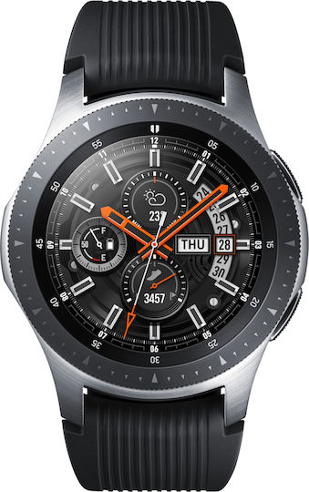Samsung Galaxy Watch Aluminium 46mm Waterproof with Heart Rate Monitor (Silver)