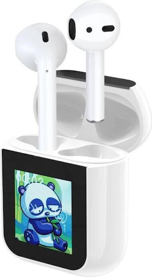 XO X46 Earbud Bluetooth Handsfree Headphones with Charging Case White vista 3