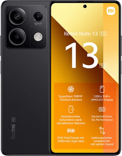 Xiaomi Redmi Note 13 5G Dual SIM (6GB/128GB) Graphite Black view 1