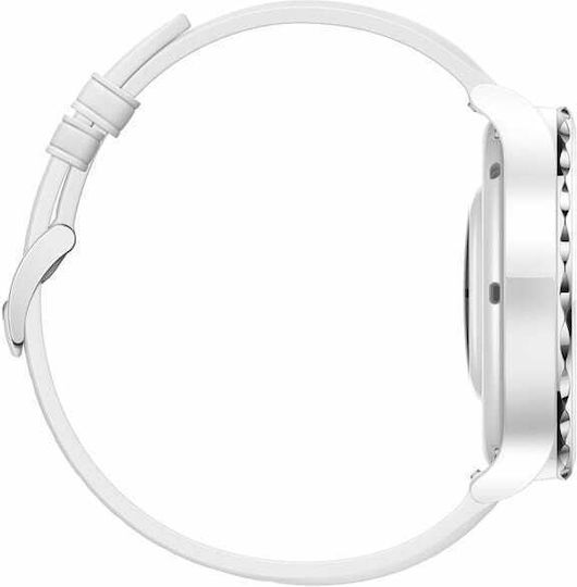 Huawei Watch GT 3 Pro Ceramic 43mm Waterproof with Heart Rate Monitor (Leather White) view 5
