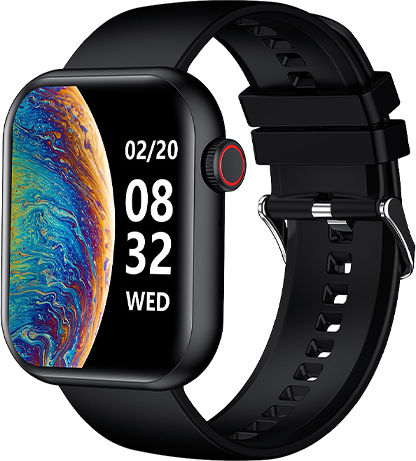 Egoboo GW41 Smartwatch with Heart Rate Monitor (Black) view 2