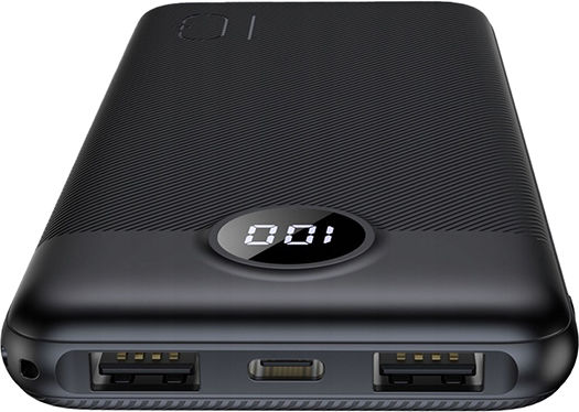 Veger L10S Power Bank 10000mAh 20W with 2 USB-A Ports and USB-C Port Power Delivery / Quick Charge 3.0 Black view 3