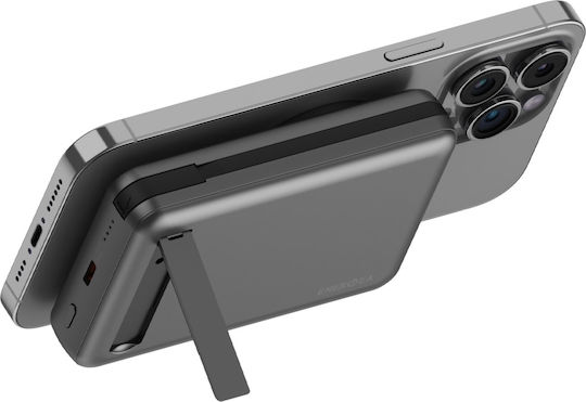 Energea MagPac Pro Plus MagSafe Power Bank 10000mAh 15W with USB-C Port Power Delivery Gray vue 5