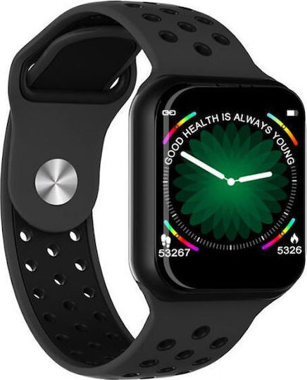 F8 Smartwatch with Heart Rate Monitor (Black) view 2