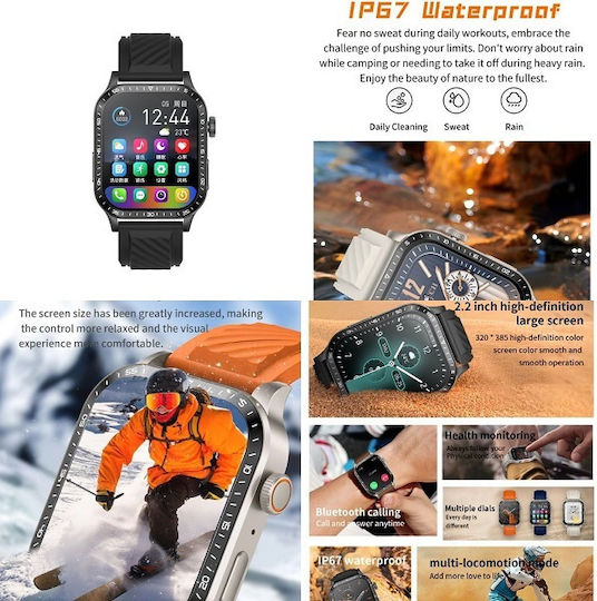 LG66 PRO Smartwatch with Heart Rate Monitor (Black) view 2