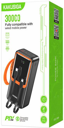Kakusiga KSC-1089 Power Bank 30000mAh Black view 3