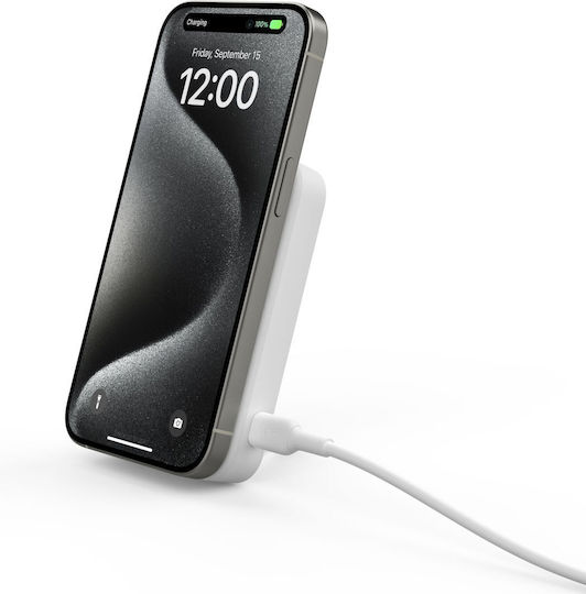 Belkin BoostCharge Pro MagSafe Power Bank 8000mAh 15W White vue 5