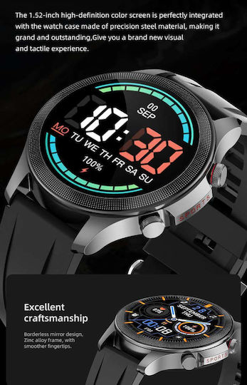 ZW26 Smartwatch with Heart Rate Monitor (Black) view 8