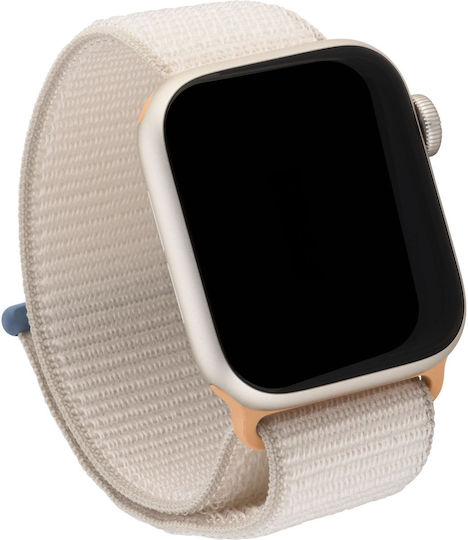 Apple Watch SE 2023 Aluminium 40mm Waterproof with Heart Rate Monitor (Starlight with Starlight Sport Loop) view 5