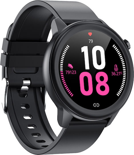 Aiwa SW-500 Smartwatch with Heart Rate Monitor (Black) view 4