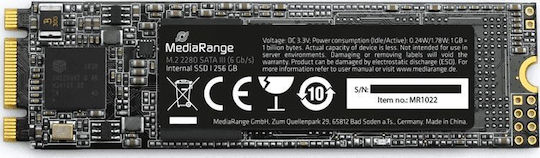 MediaRange MR1022 SSD 256GB M.2 Type with SATA III Connection MR1022