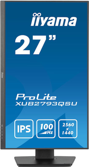 Iiyama ProLite XUB2793QSU-B6 IPS Monitor 27" QHD 2560x1440 view 2