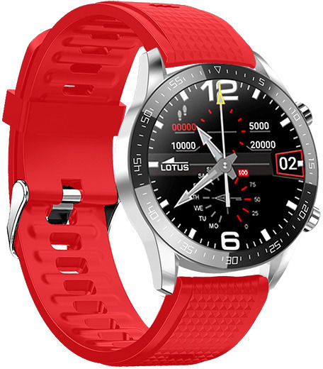 DAS.4 SL13 Smartwatch with Heart Rate Monitor (Silver / Red) view 3