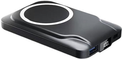 ET-W1P MagSafe Power Bank 10000mAh 15W with USB-A Port and USB-C Port Black view 2