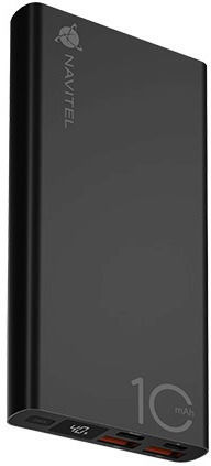 Navitel PWR10 AL Power Bank 10000mAh with 2 USB-A Ports and USB-C Port Black vista 4