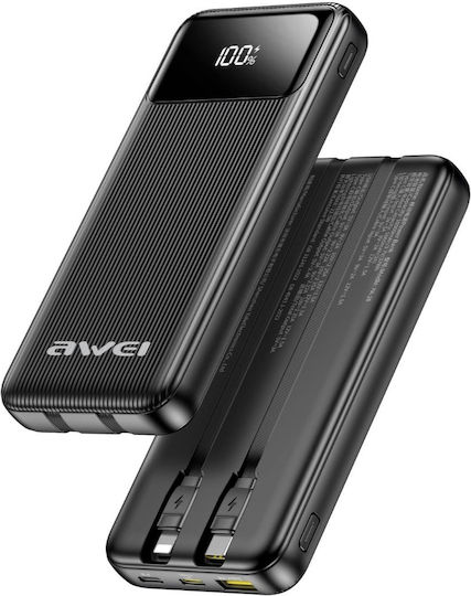 Awei PA-28 Power Bank 10000mAh 22.5W with USB-C Power Delivery Port Black
