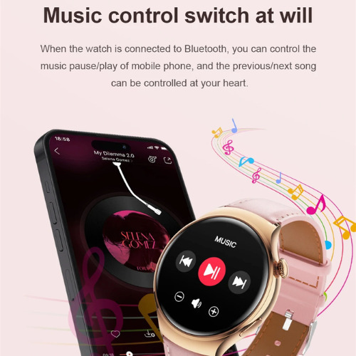 M11 Pink Smartwatch with Heart Rate Monitor (Pink) view 7