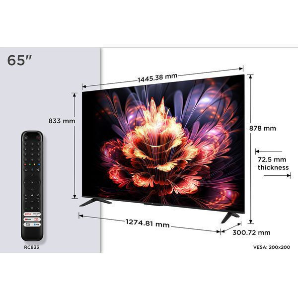 TCL Smart Television 75" 4K UHD LED 75V6C HDR (2025) view 6