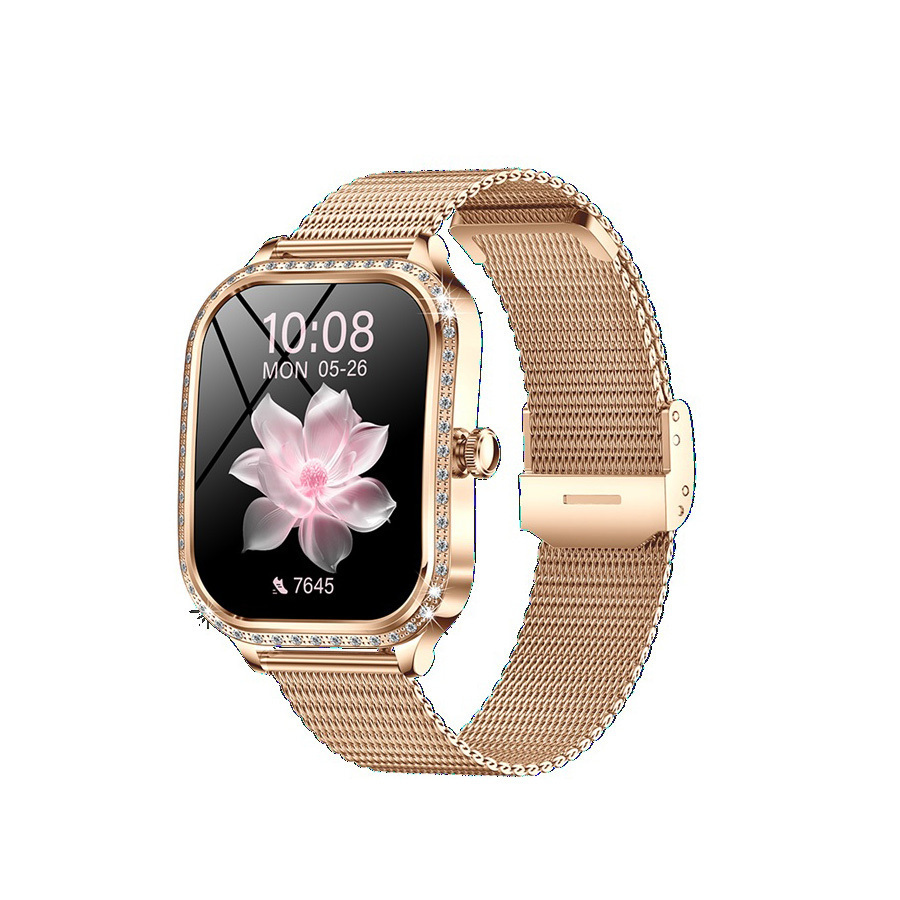 Aluminum 36mm Smartwatch with Heart Rate Monitor Gold