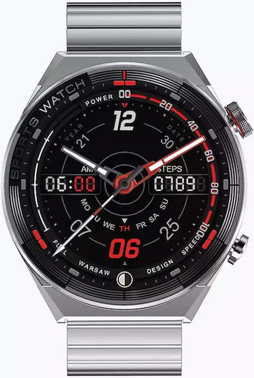 Watchmark Maverick Smartwatch with Heart Rate Monitor (Silver) view 2