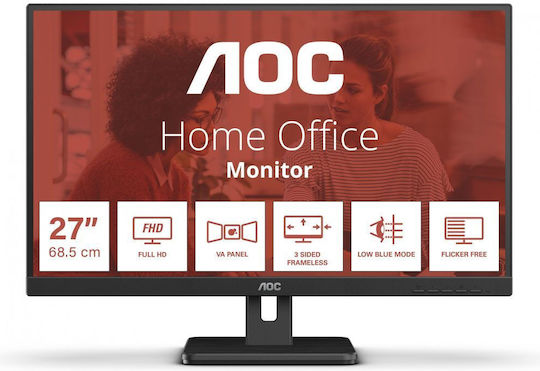 AOC 27E3UM/BK VA Monitor 27" FHD 1920x1080 with Response Time 4ms GTG view 6