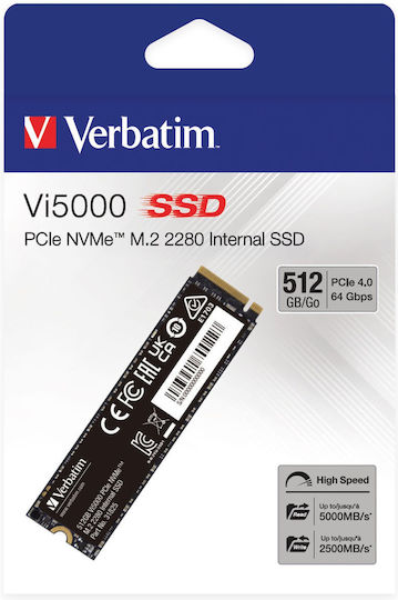 Verbatim Vi5000 SSD 512GB M.2 Type with PCI Express 4.0 Connection 31825 view 6