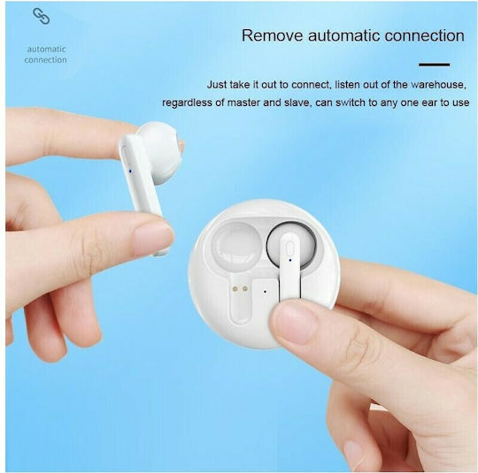 WK TWS V31 Earbud Bluetooth Handsfree Earphones with Charging Case White view 7