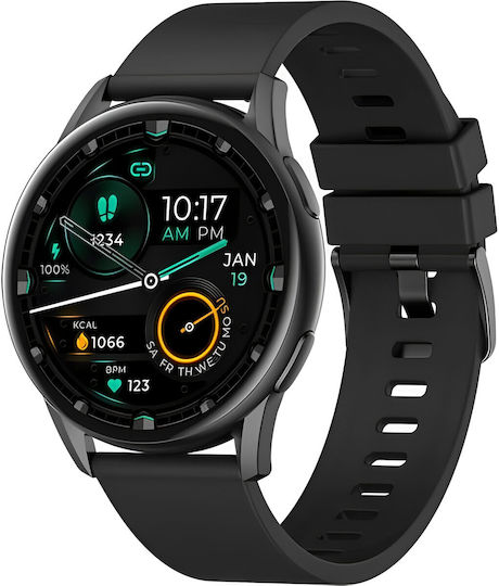 Oppos Smartwatch Idealstore 1.32 Inch Hd Screen Call Text App Notifications Water Resistant Heart Rate Monitor Sleep Monitor Menstrual Cycle Tracker Body Temperature Multi-sport Compatible Ios Android Black view 1