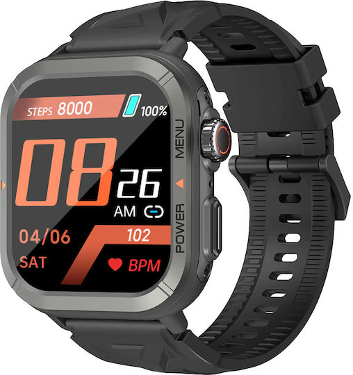 BlackView W30 Waterproof Smartwatch with Heart Rate Monitor (Black) view 2