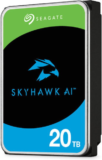 Seagate Skyhawk AI 512E 20TB HDD Hard Drive 3.5" SATA III 7200rpm with 512MB Cache for NAS / Server / Recorder ST20000VE003 view 3