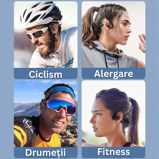 Wireless Bluetooth Audio Earbuds Sport Visionhub Bone Conduction Waterproof RGB Light Microphone Ultra Lightweight 34g 500mAh Battery 15 Hours Suitable For Sports vue 7