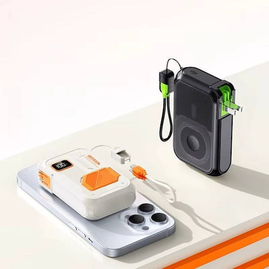 Nine G35 22.5w Wireless Fast Charging MagSafe Power Bank 2x Type-c Lightning Ports 10000mah Green Black view 3
