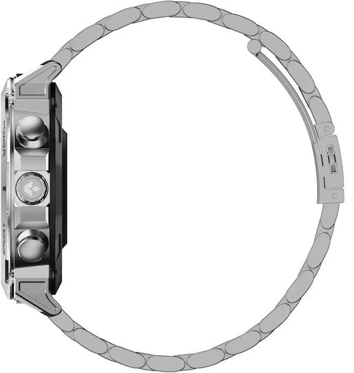 Garett Atom Stainless Steel 47mm Smartwatch with Heart Rate Monitor (Silver) view 5