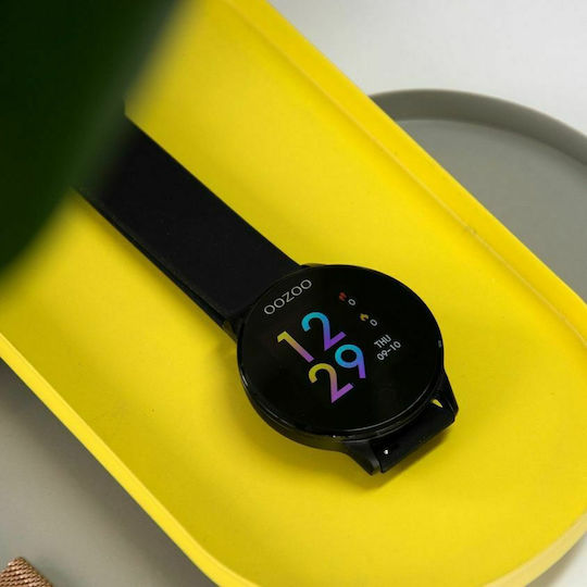 Oozoo Q00115 Stainless Steel 43mm Smartwatch with Heart Rate Monitor (Black) view 5