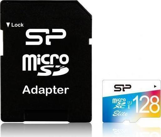Silicon Power Elite microSDXC 128GB U1 UHS-I 75MB/s with Adapter view 1