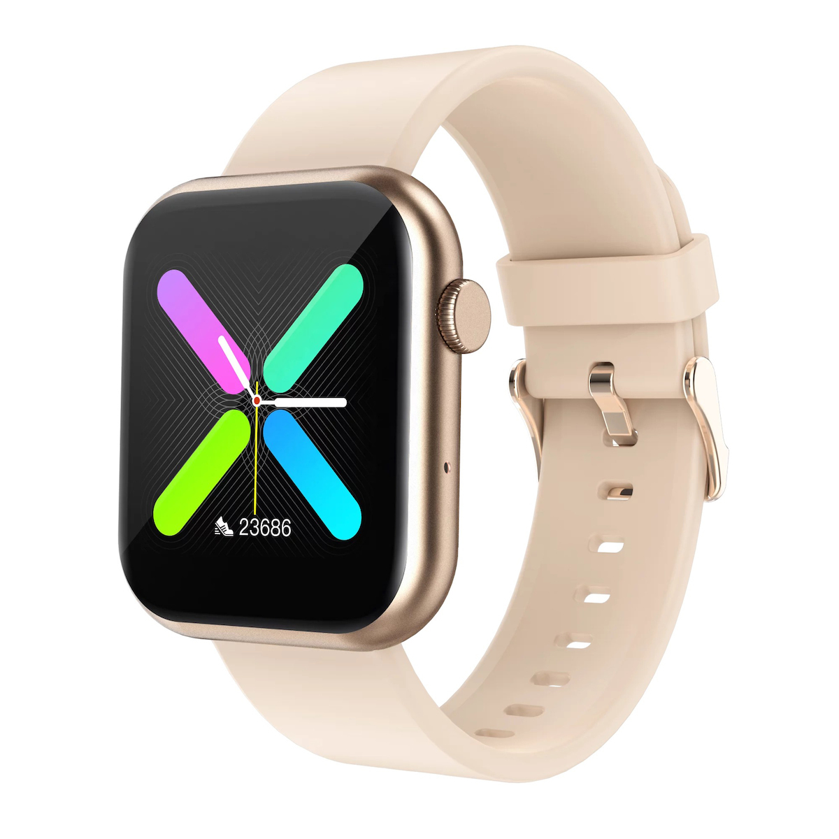 One FiT Aluminium Smartwatch with Heart Rate Monitor (Gold) view 1