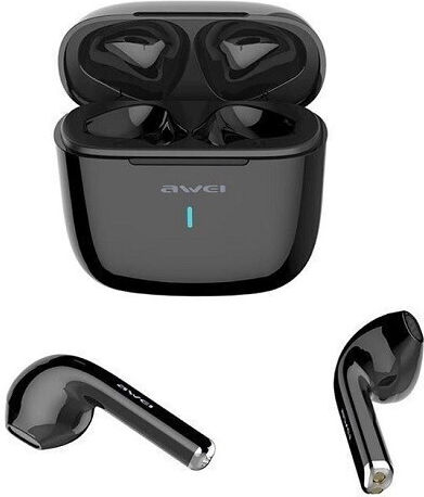 Awei T26 Earbud Bluetooth Handsfree Earphones with Charging Case Black view 4