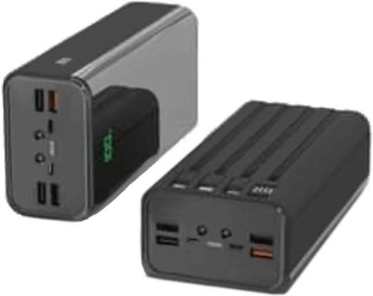 KLGO KP-94 Power Bank 50000mAh 22.5W with 4 USB-A Ports and 2 USB-C Ports Black