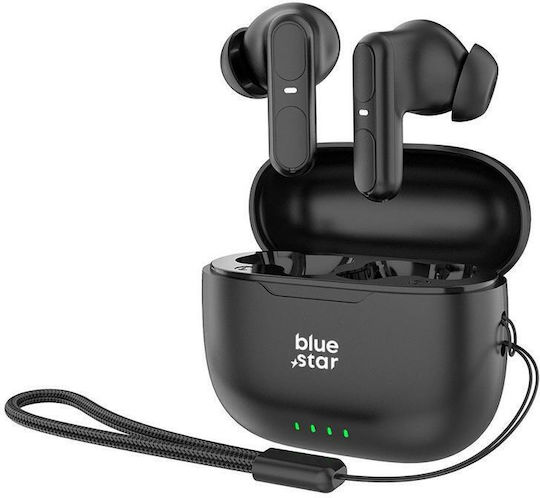 Blue Star BK31 In-ear Bluetooth Handsfree Earphones with Charging Case Black view 2