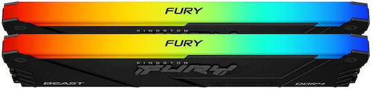Kingston Fury Beast DDR4 32GB RAM with 2x16GB Modules and Speed 3600 for Desktop KF436C18BB2AK2/32 view 9