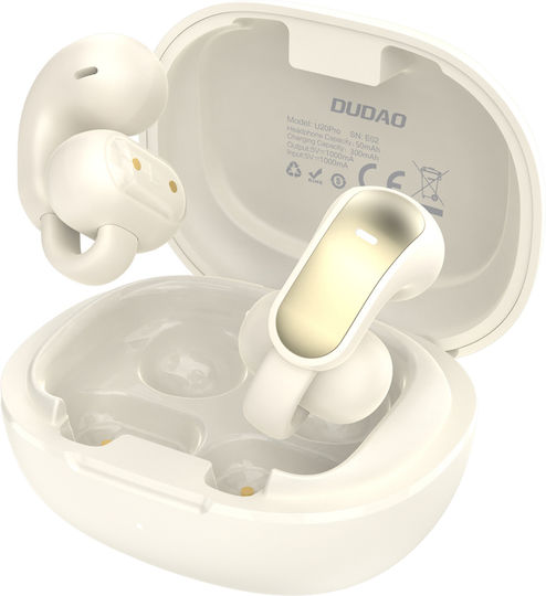 Dudao U20 Pro Open Ear Bluetooth Handsfree Earphones with Charging Case White view 1