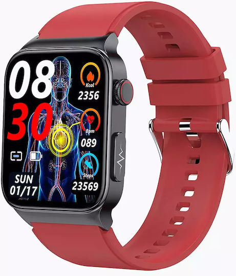 Watchmark Cardio One Smartwatch with Heart Rate Monitor (Red) view 6