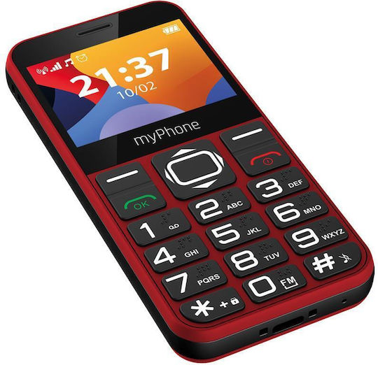 MyPhone Halo 3 Single SIM Mobile with Large Buttons (English Menu) Red view 3