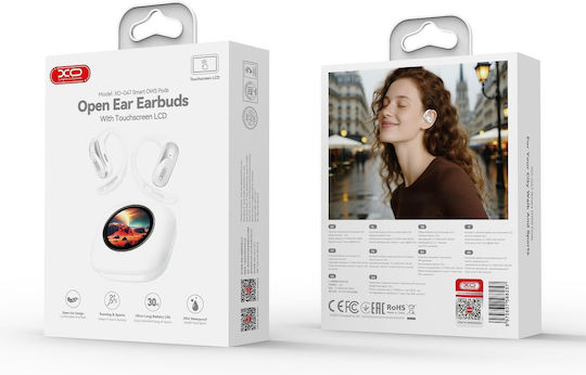 XO G47 Open Ear Bluetooth Handsfree Earphones with Sweat Resistance and Charging Case White vista 2