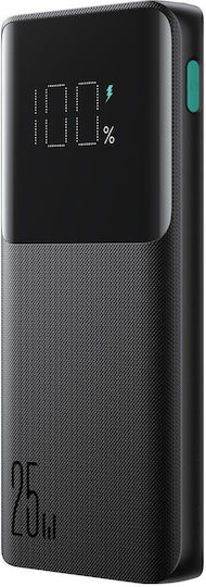 Joyroom JR-PBF20 Power Bank 10000mAh 25W with 2 USB-A Ports and USB-C Port Power Delivery Black view 1