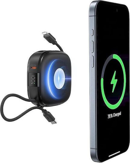 Charmast W1205 MagSafe Power Bank 10000mAh 20W with USB-C Port Power Delivery Black view 1