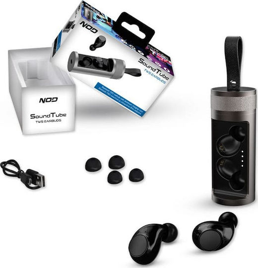 NOD Soundtube In-ear Bluetooth Handsfree Earphones with Charging Case Gray vue 5