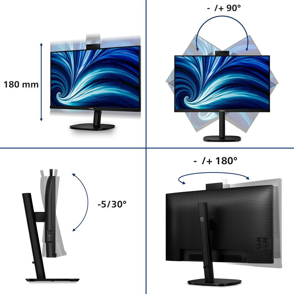 Philips 3000 Series IPS Monitor 32" QHD 2560x1440 with 4ms Response Time GTG view 9