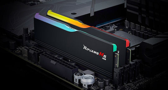 G.Skill Ripjaws M5 RGB DDR5 64GB RAM with 2x32GB Modules and Speed 6400 for Desktop F5-6400J3239G32GX2-RM5RK view 5