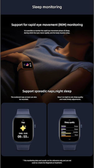 Mibro T2 Smartwatch with Heart Rate Monitor (Blue) vista 6
